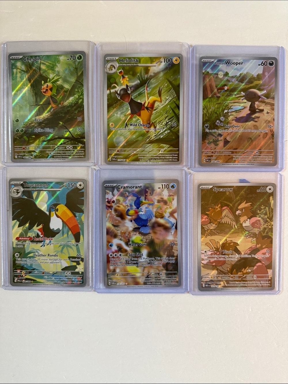 Pokemon Holofoil Card Set — Green, Yellow, Brown, Blue Accents